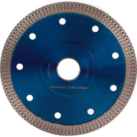 Lame de scie diamantée haute dureté, coupe rapide et précise, pour céramique, 125 x 22,23 mm (1/4)