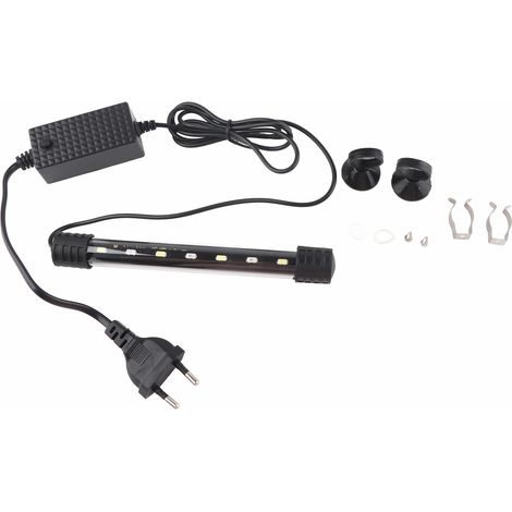 Lampe LED submersible haute luminosité pour aquarium, bleu et blanc, avec prise UE 220 V ZY 15B et interrupteur. (1/5)