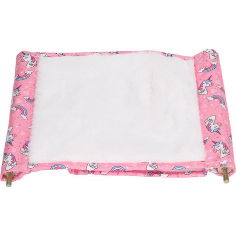 Hamac pour hamster, maison suspendue double couche douce et chaude avec perchoir pour perroquet et petit animal de compagnie 18x23cm (1/5)