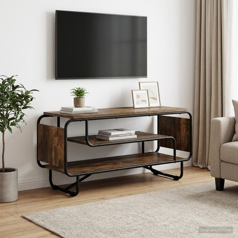 vidaXL Soporte de TV 98 x 36 x 45 cm Roble Ahumado (1/5)