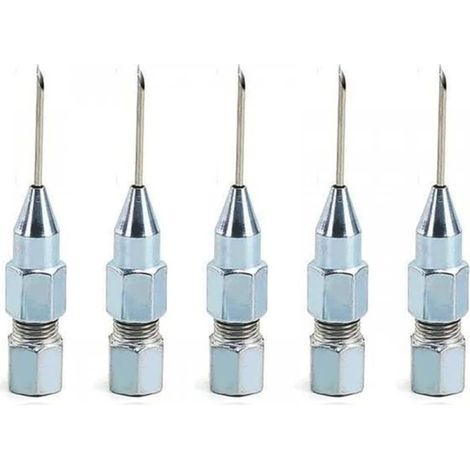 Piece grease gun needle with mouth tip, grease injection needle for lubrication in very tightly sealed bearings and universal joints (1/5)