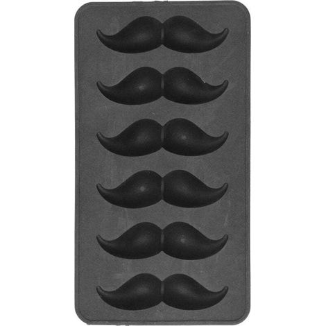 UlisemMoule en silicone en forme de moustache, bac à glaçons noir de qualité alimentaire pour la maison, la cuisine d'été (1/3)