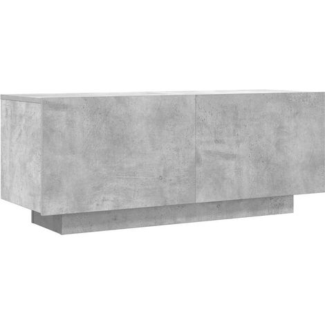Meuble TV, Étagère TV, Meuble de Salon, Gris béton 100x35x40 cm Aggloméré OIB9333E (1/5)