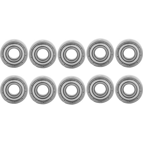 10 Miniatur-Doppelkugellager aus Stahl 696ZZ, 6 x 15 x 5 mm (1/5)