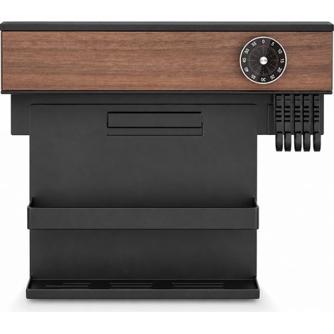 Mensola da Parete per Cucina in Noce senza Foratura 36 cm Multifunzione (1/5)