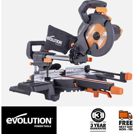 Evolution 048-0030A R210SMS-300+ Pro Multi-Material Sliding Mitre Saw 210mm 1500W 240V EVLR210S300 (1/10)