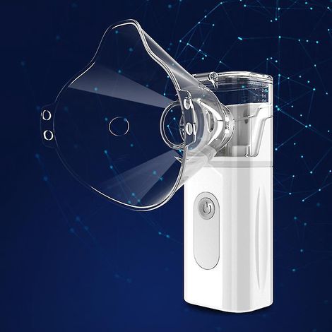 Nébuliseur ultrasonique à micro-maille portable pour enfants et adultes, nébuliseur à compression pour usage domestique, gris (1/5)