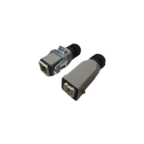 Connecteur multi broche M+F prise droite et rallonge 4 broches CMB04TTDR010