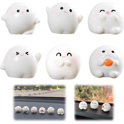 Lot de 6 Accessoires de Voiture Mignon Anime pour Tableau de Bord Rétroviseur et Tableau de Bord Décoration Décoration Amusante pour Rétroviseur de Voiture (1/4)
