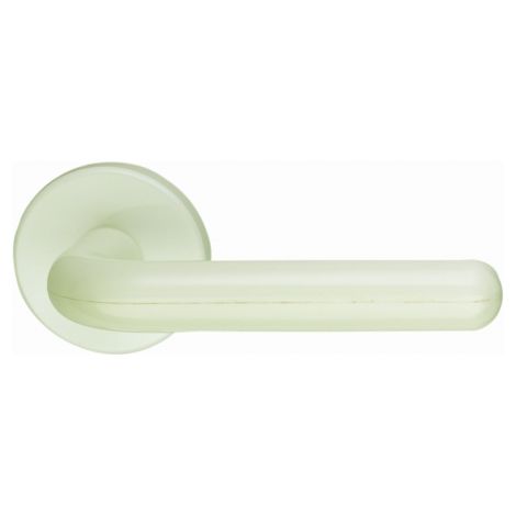 Ouvre&Déco – Poignées de porte sur rosace FLORIDE – Verrou de condamnation – Nylon blanc – Pour épaisseur de porte 35 à 40 mm (1/3)