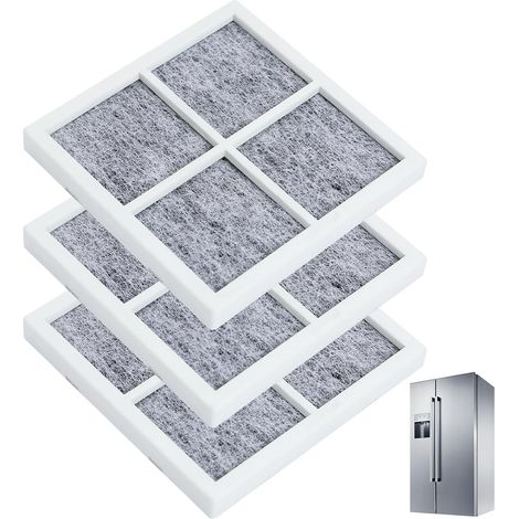Filtri aria per frigorifero LG, 3 pezzi, compatibili con LG LT120F, LMXS28626S, LFXS26973S, LFXS26596S e altri modelli. (1/5)