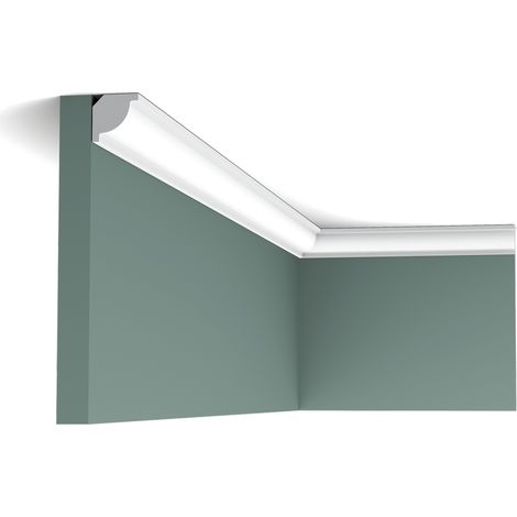 Orac – Petit profil arrondi CX132 – Moulure décorative L 200 x H 2 cm – Pour finition murale et plafond – Peinture recommandée pour protection UV