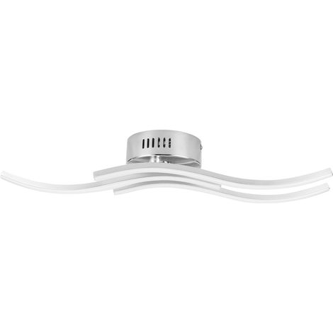 Plafonnier LED ondulé, style nordique moderne et minimaliste, long bandeau parallèle, pour chambre, salon, bureau, salle à manger, éclairage décoratif simple, certifié CE et RoHS. (1/5)