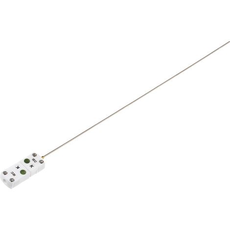 Thermocouple type K Ø 1.5mm, L 300mm, +1100°C max à Fiche mâle miniature ( Prix pour 1 ) (1/2)