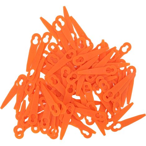 100 lames orange pour coupe-bordure en plastique, accessoires tondeuse compatibles Stihl Polycut 2‑2 et 3‑2 (1/5)