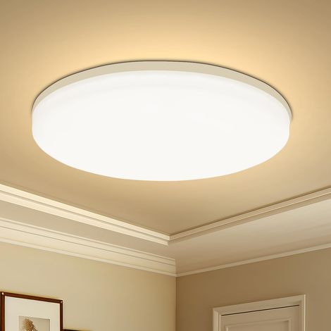 (Lumière chaude 15 cm 18 W) Plafonnier LED rond moderne, alimentation secteur (1/5)