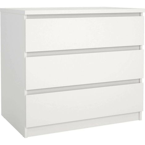 Dmora - Cassettiera Artic, Settimino multiuso, Comò camera da letto, Mobile con cassetti, 77x50 h70 cm, Bianco