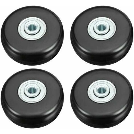 Alovez - Roulette Valise, Bagage Valise Réparation Roulette Charge Lourd 50mm Muette Caoutchouc Universelle Pivotante Roue Rechange Transport Remplace Roulette 4PCS pour Valise/Bagage/Sac à Dos/Voya (1/5)