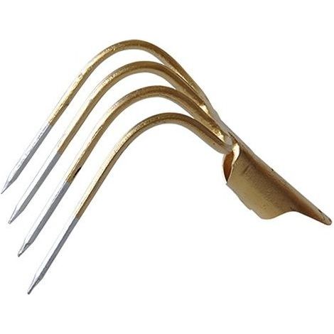 Forca con 4 denti per fieno, letame e balloni con denti curvi in acciaio forgiato