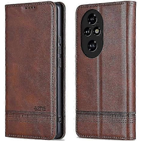 Magnetische Leder-Klapphülle für Honor 200, Schutzhülle kompatibel mit 5G-Smartphones, elegante und robuste Abdeckung, Magnetverschluss, hochwertige Verarbeitung, Rundumschutz (1/5)