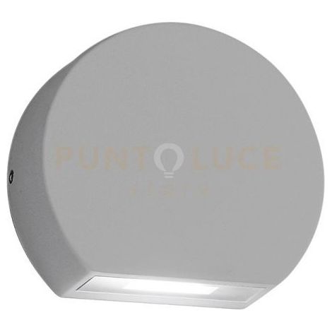 GES892N- SEGNAPASSI GRIGIO ALLUMINIO A LED 4000K 505LM 5W IP54 9,8CM ALLUMINIO E VETRO