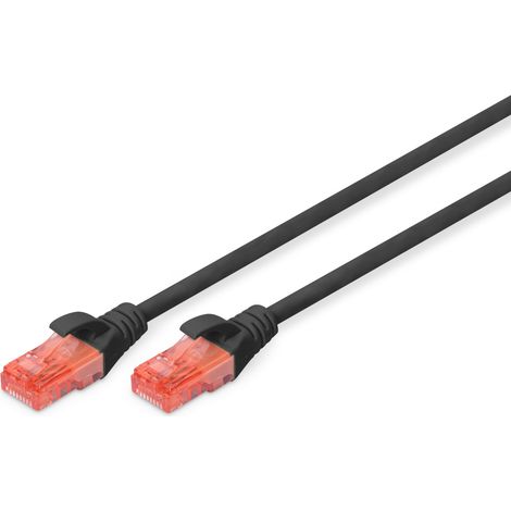 Assmann Electronic Components DIGITUS Câbles à paires CAT 6 U-UTP - LSZH - 0,5 m - Cat6 - U/UTP (UTP) - RJ-45 - RJ-45 (DK-1617-005/BL)