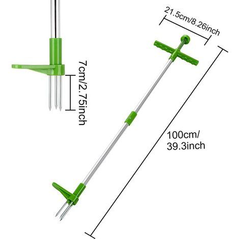 Extracteur d’herbe à main sans effort – Désherbeur vertical pour potager – Outil mécanique anti‑mauvaises herbes écologique (1/5)