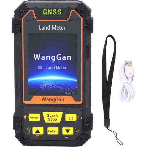 Jeffergarden Mini-géomètre portable, outil de mesure de surface GNSS, écran couleur 2,4 pouces, Surveyor S3