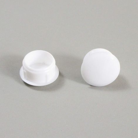 ajile - Bouchon Cache Obturateur pour Trou Alésage de Diamètre 13 mm - Plastique BLANC - Sachet de 50 pièces - OBF213x50-FBA (1/4)