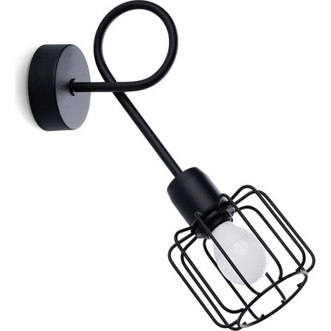 Aplique de pared Naxa negro L, 1 luz (1/5)