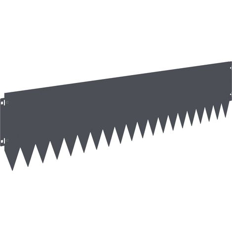 vidaXL Lawn Edging 20 pcs 103 x 25 cm Steel Anthracite