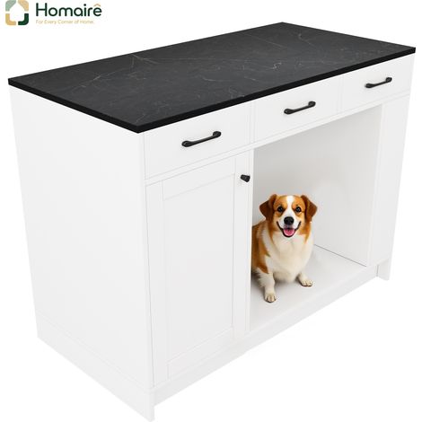 Armoire de rangement en mdf blanc 120 x 60 x 90 cm HOMAIRE (1/5)
