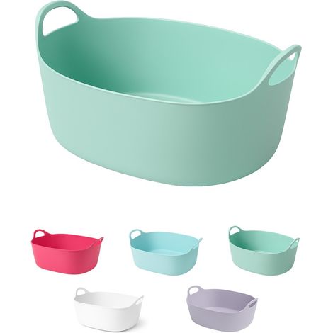 Cesto para Ropa Sucia 32L con Asas Integradas, Cubo de Colada Compacto para Baño y Dormitorio, Organizador de Ropa Ligero