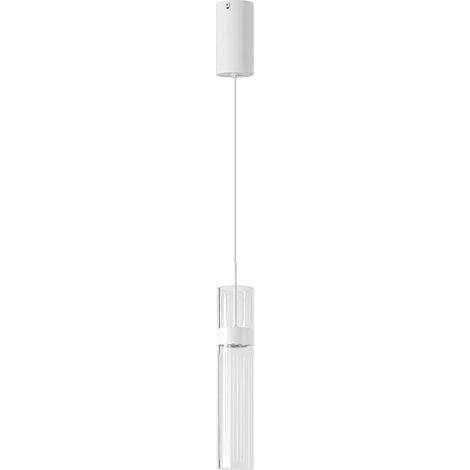 Suspension luminaire LED 1 lumière, lustre salon 3 températures, pour salon cuisine chambre, blanc (1/5)
