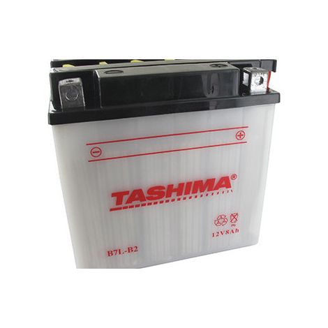 Batteria al Piombo Tashima Rinforzata 12V, 8A. L: 135, L: 75, H: 135mm, + a Destra. (con Acido Separato) - Batteria da Installare E