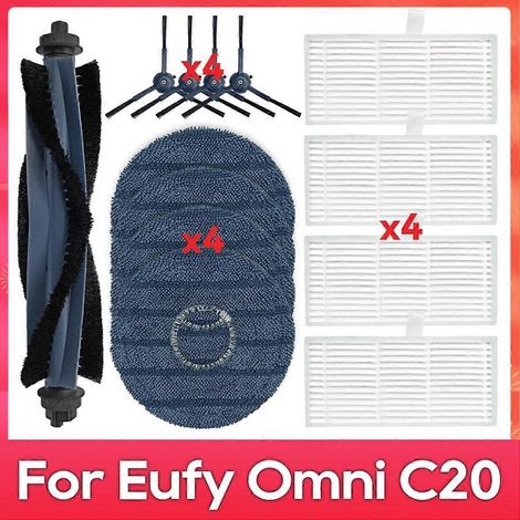 Ersatz-Hauptseitenbürste für Omni C20 Saugroboter, kompatibles Ersatzteil, schwarz, einfacher Austausch, für die Haushaltspflege, unverzichtbares Zubehör. (1/5)