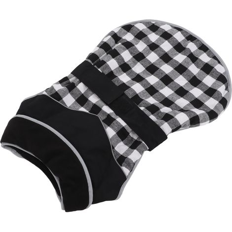 Gilet pour chien à carreaux style britannique, coupe-vent et chaud, manteau d'hiver pour chiens de petite, moyenne et grande taille (M). (1/5)