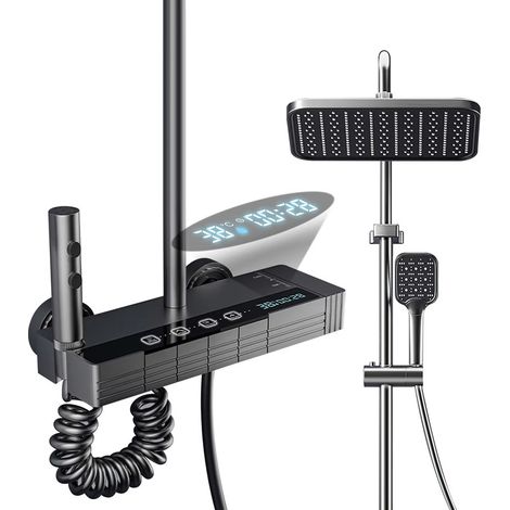 Colonne de douche avec affichage numérique – douche en cuivre haute pression – kit de douche salle de bain