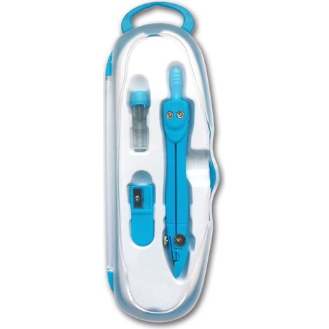 Comp谩s escolar PC-101 azul para bol铆grafo