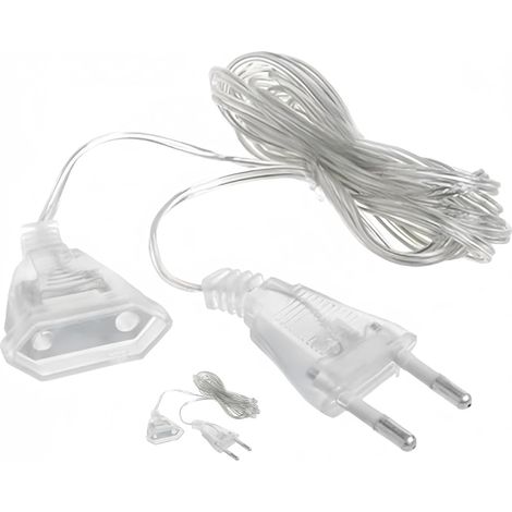 Rallonge Électrique Transparente Rallonge Electrique,Fil Électrique Transparent (5M) (1/5)