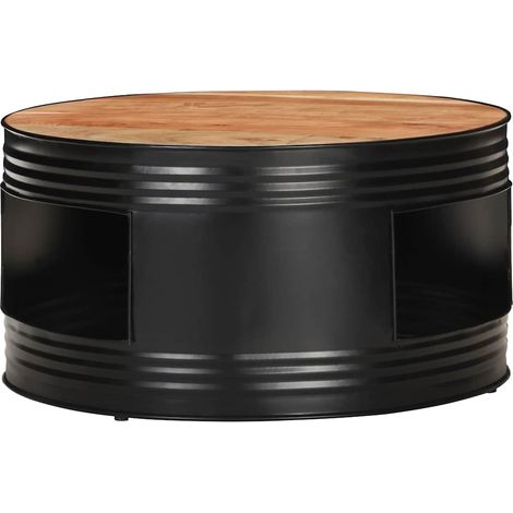 Maison Exclusive - Table basse Noir 68x68x36 cm Bois d'acacia massif (1/5)