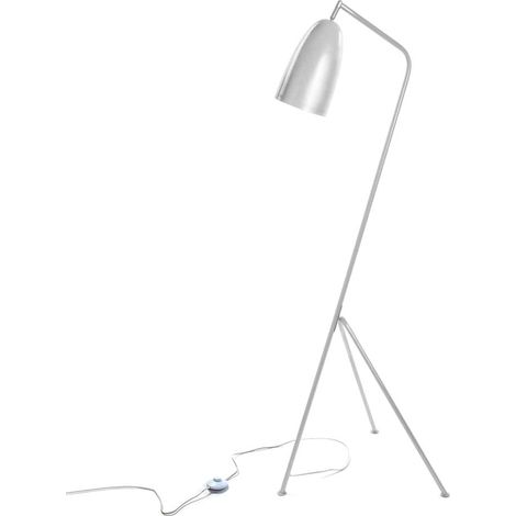 VERSA lampara pie blanca 148x50x57 cm , Lampara pie blanca 148x50x57 cmMarca VersaLampara de pie blanca MetalTúlipa de metalBase de metal y maderaMedidas :148x5