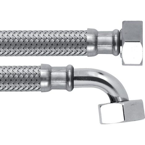 Flexible sanitaire FF 3/4 coudé longueur 100cm (65l/min) Le lot de 10