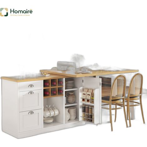 weiß Esstisch 120 x 40 x 74 cm MDF HOMAIRE (1/5)