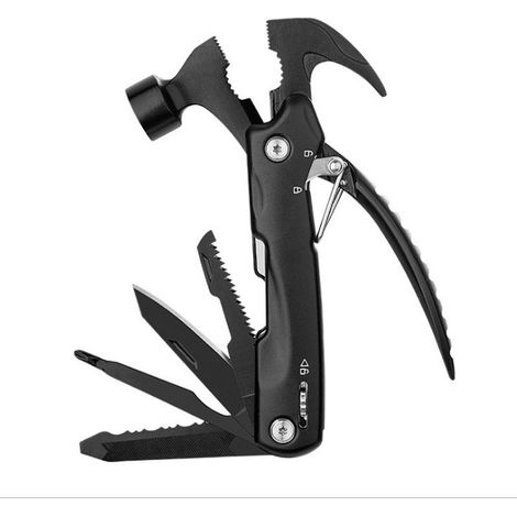 Marteau multifonction,Pince Multifonctions,Multitool Couteau Multifonction Randonnée Accessoires Kit Survie Camping Cadeaux pour Hommes Cadeau de Fête des Pères (1/5)