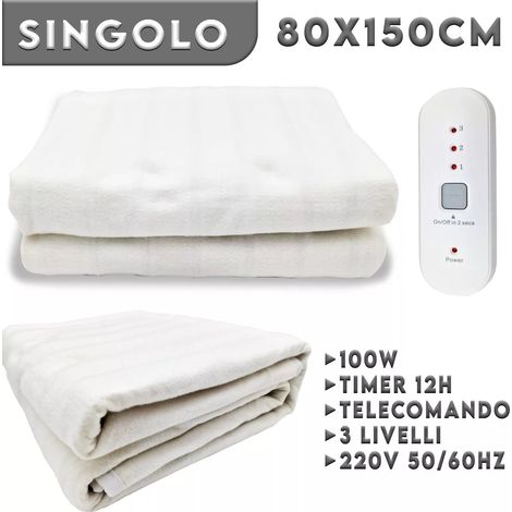Scaldaletto Elettrico Lavabile Matrimoniale e Singolo singolo