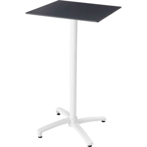 Table haute de terrasse 60 x 60 cm inclinable stratifié noir