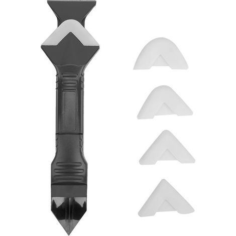 Lot complet d'outils de calfeutrage et lissage d'angle pour mastic, grattoir à joint et décolleur de silicone, lisseur manuel (1/5)