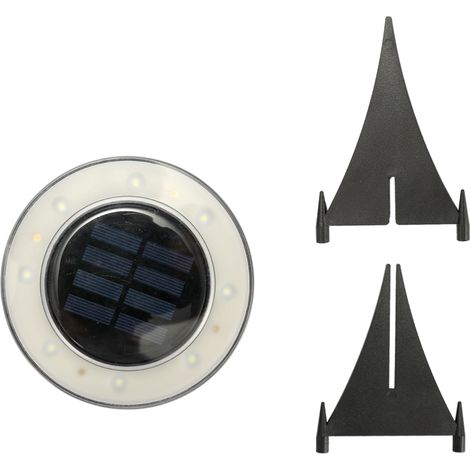 Lámpara solar con sensor de movimiento, poste cuadrado impermeable para exteriores, 8 LED, iluminación paisajística para jardín. (1/5)