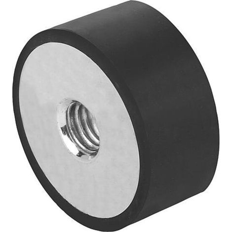 KIPP Gummipuffer Typ E M12 Ø75 x 25mm Stahl Elast. Naturkautschuk (1/3)